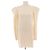 Max Mara Kleid mit Schulterpolstern in Ecru Beige