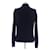 Courreges Marinefarbener Rollkragenpullover aus Wolle Marineblau - Ansicht 2