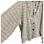 Autre Marque Chaqueta de tweed con flecos tres puntos Beige - vista 2