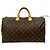 Borsa Boston Louis Vuitton Speedy 40 in pelle Monogram Marrone - vista 3