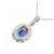 Autre Marque Au750 Saphir-Diamant-Halskette Silber - Ansicht 4