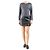 Alexander Mcqueen Abito mini in lana e pelle grigio scuro - taglia UK 10