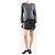 Alexander Mcqueen Abito mini in lana e pelle grigio scuro - taglia UK 10 - vista 3