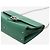 Gucci Bolsa de ombro de couro verde com corrente Interlocking G - vista 3