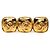 Spilla Vintage Triple Coco Mark Placcata Oro di Chanel D'oro