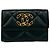 Chanel 19 Coco Mark Lammnappa Tri-Fold Geldbörse Schwarz