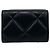 Chanel 19 Coco Mark Lammnappa Tri-Fold Geldbörse Schwarz - Ansicht 2