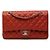 Chanel Rosso Medio Classico Caviar Doppio
