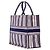 Book Tote Dior Blau Große Canvas Gestreifte Tasche Marineblau - Ansicht 2