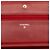 Wallet On Chain Cartera Chanel de piel de cordero grabada en CC roja Camelia con cadena - vista 5