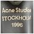 Hoodie en coton noir avec logo Acne Studios - vue 5