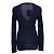 Prada V-Ausschnitt-Cardigan aus marineblauem Kaschmir - Ansicht 3