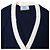 Prada V-Ausschnitt-Cardigan aus marineblauem Kaschmir - Ansicht 5