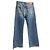 Jeans a gamba larga strappati in cotone blu Acne Studios - vista 2