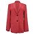 Blazer de lino rojo de un solo botón Theory Roja