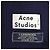 Fransen-Schal von Acne Studios aus marineblauer Wolle - Ansicht 3