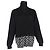 Balenciaga Panelled Halb-Zip Pullover aus schwarzer Wolle