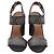 Sandali con tacco a blocco e cinturino alla caviglia con borchie in pelle nera di Givenchy Nero - vista 2