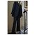 Autre Marque Completo giacca e pantaloni gessati Luca D'Altieri Nero Grigio - vista 5