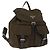 PRADA Backpack Nylon Khaki Silver Auth 168394 Silvery