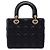 Borsa DIOR Lady Dior in Pelle Nera - 103265 Nero - vista 3