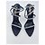 Saint Laurent SA TINE 110 SANDAL C SAT/STR 10 CREPE SATIN/STRA SS NERO/CRISTAL - vista 4