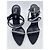 Saint Laurent SA TINE 110 SANDAL C SAT/STR 10 CREPE SATIN/STRA SS NERO/CRISTAL - vista 7