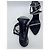 Saint Laurent SA TINE 110 SANDAL C SAT/STR 10 CREPE SATIN/STRA SS NERO/CRISTAL - vista 8