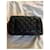 Timeless Peça muito rara. Bolsa Chanel Retangular com Aba em couro caviar preto - vista 5