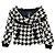 Donna Karan Black Label Houndstooth Wool and Cashmere Jacket White
