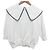 Autre Marque Strickpullover mit besticktem Kragen Yori Weiß