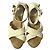 Hermès Leder Wedge Holzsandalen Weiß - Ansicht 2