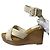 Hermès Leder Wedge Holzsandalen Weiß - Ansicht 8