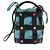 Salvatore Ferragamo Borsa a secchiello in pelle reversibile con pochette verde e arancione Multicolore