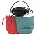 Salvatore Ferragamo Borsa a secchiello in pelle reversibile con pochette verde e arancione Multicolore - vista 8
