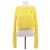 Polo Ralph Lauren Gelbes, gedrehtes Crop-Top aus Strick