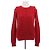 Polo Ralph Lauren Roter Zopfmuster-Pullover aus Wolle und Kaschmir