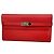 Hermès Hermes Kelly Geldbörse in Rouge Casaque Rot