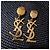 Orecchini Yves Saint Laurent YSL D'oro - vista 3