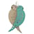 Ring Portachiavi BIRD Unseverable di Hermès Verde Grigio Porpora Verde chiaro Pelle Diamante