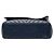 Chanel Blu CC Chevron Pelle di Vitello Invecchiata Borsa a Mano Blu navy - vue 3