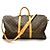Keepall 55 Boston Tasche aus Monogramm-Canvas und Leder von Louis Vuitton Braun