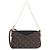 Borsa a Spalla Pallas Monogram di Louis Vuitton Marrone Nero