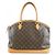 Borsa a mano orizzontale Lockit Monogram Louis Vuitton Marrone