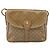 Céline Celine Vintage Macadam Schultertasche aus Canvas und Leder Beige