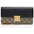 Cartera de cadena Padlock en piel de ternera GG Supreme de Gucci Castaño Beige