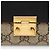 Cartera de cadena Padlock en piel de ternera GG Supreme de Gucci Castaño Beige - vista 9