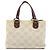Céline Celine Vintage Macadam Handtasche aus Canvas und Leder Beige - Ansicht 2