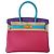 Borsa Hermès Birkin 30 ordine speciale Rosa Blu Multicolore Porpora