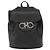 Salvatore Ferragamo Gancini Flap Drawstring Backpack Leather Mini Black